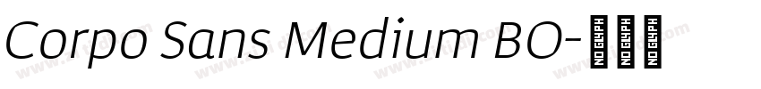 Corpo Sans Medium BO字体转换